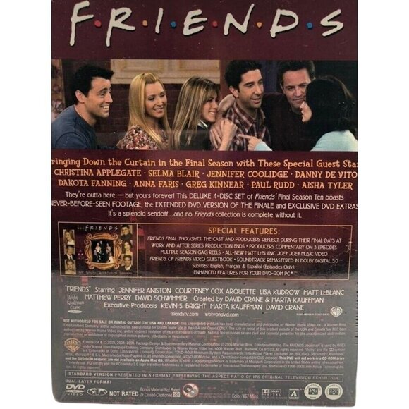 Friends The Complete Tenth Season DVD Set Warner Bros. Dolby Digital Features - Picture 4 of 5